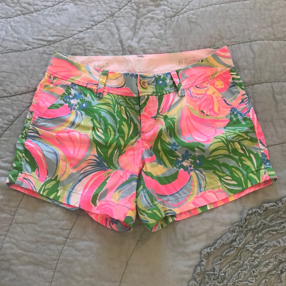 LILLY PULITZER CALLAHAN SHORTS SIZE 8 GENTLY USED